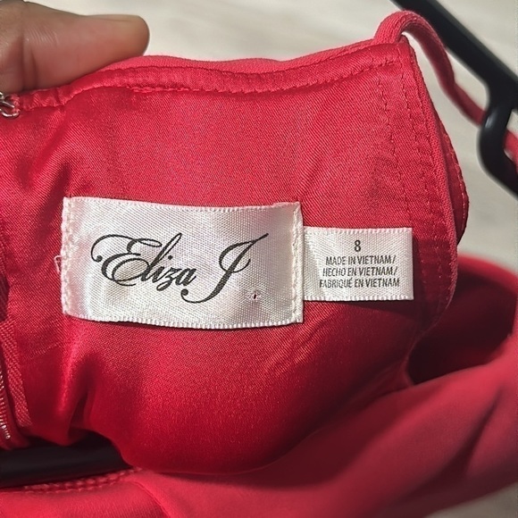 ELIZA J Hot Pink spaghetti strap midi dress Size 8 - Picture 6 of 7